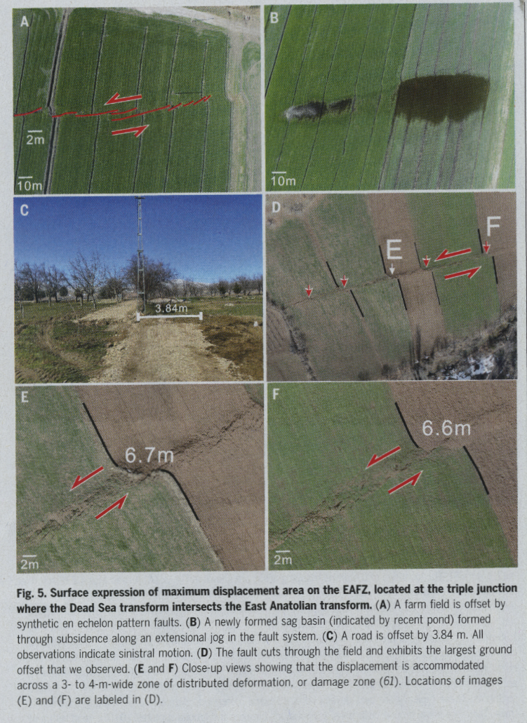 Land effects of an earthquake